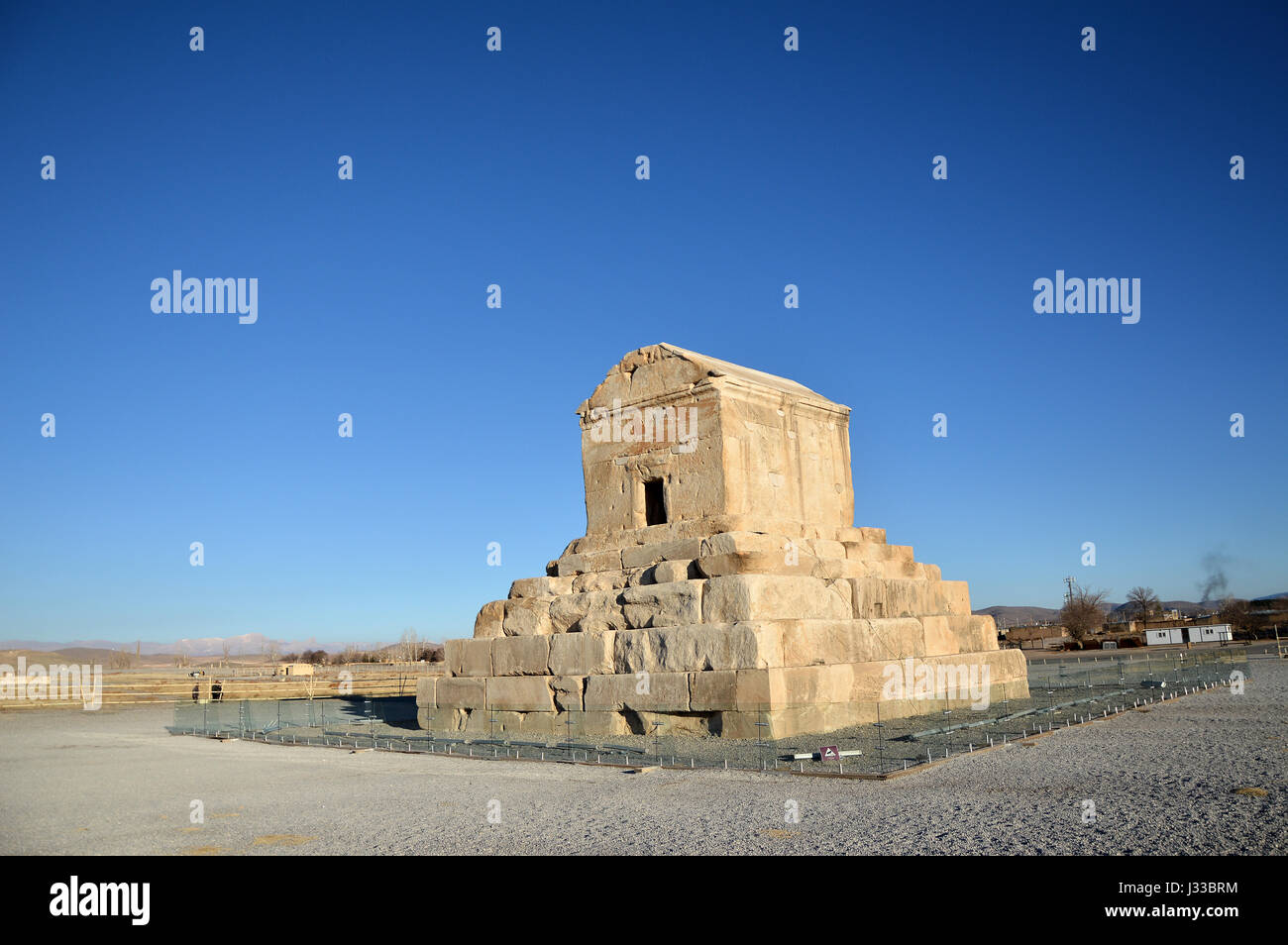 The tomb of Cyrus the Great, Pasargadae, Iran - Pasargadae, Iran - December 2015 Stock Photo