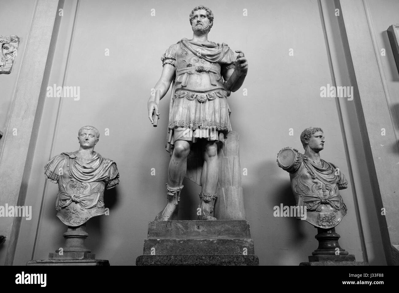 Rome. Italy. Statue of Roman Emperor Antoninus Pius, 2nd century AD, Chiaramonti Museum, Vatican Museums. Musei Vaticani. Stock Photo