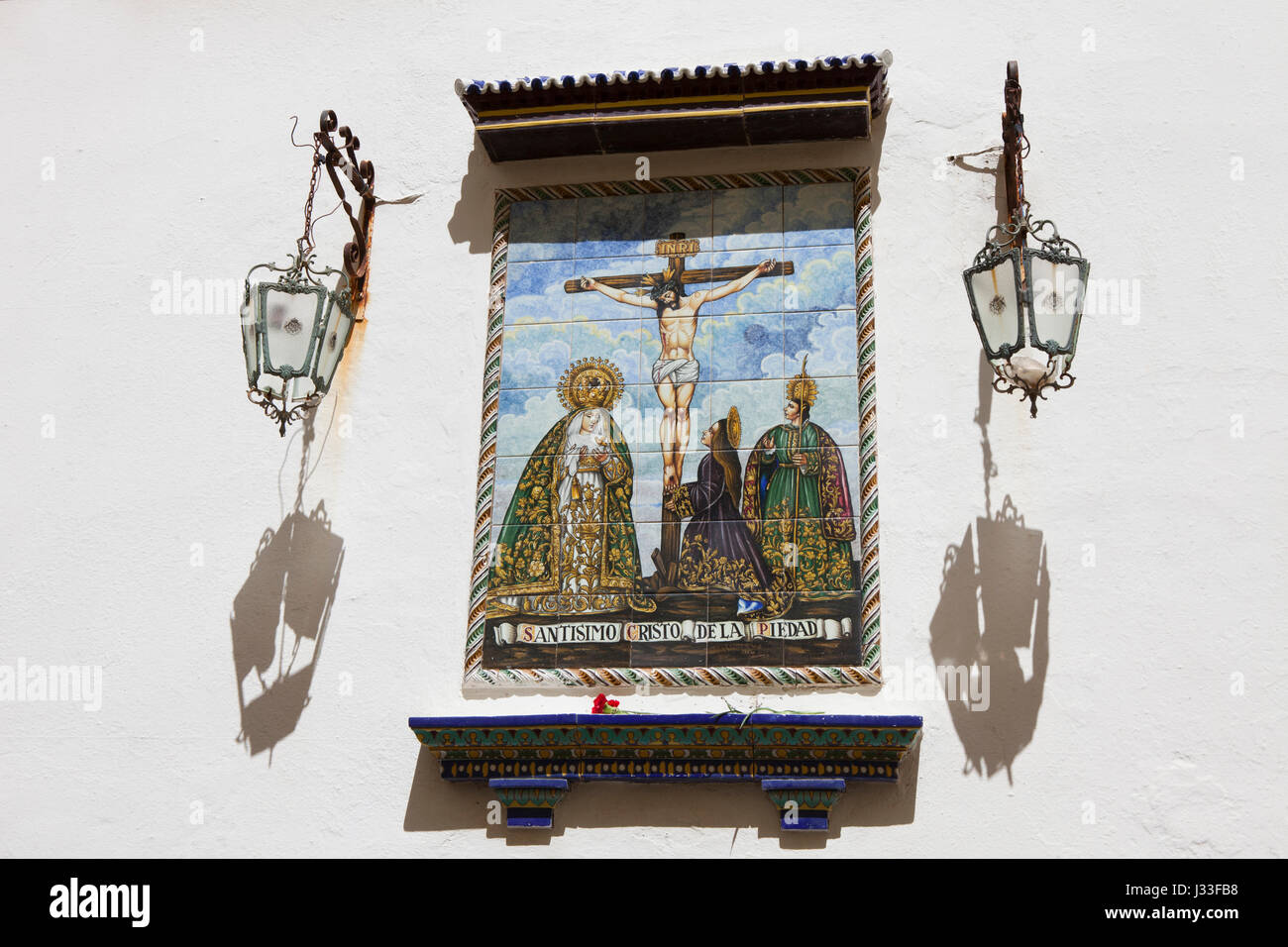 Catholic altar in the historical town of Cadiz, Cadiz Province, Costa de la Luz, Andalusia, Spain, Europe Stock Photo