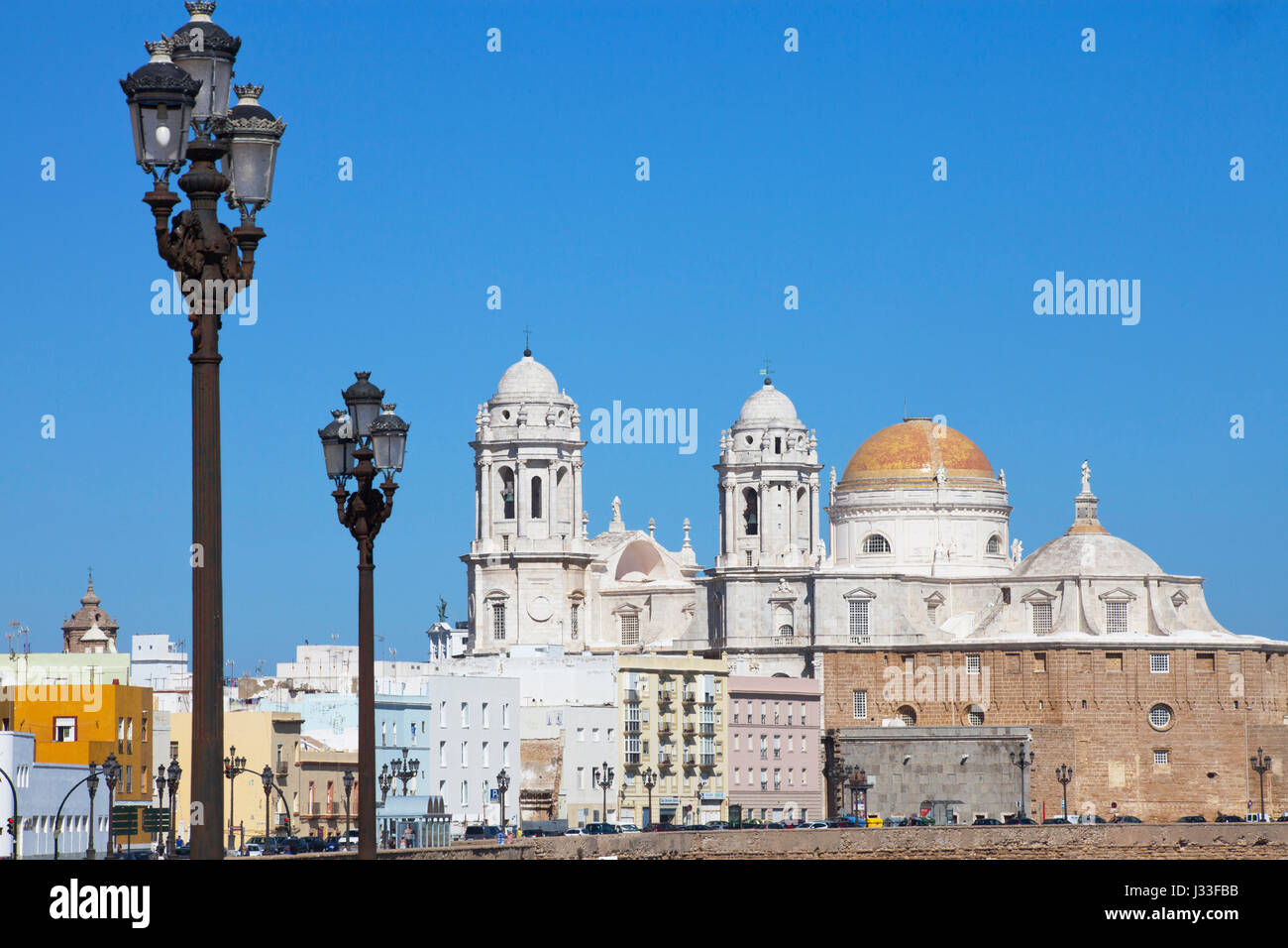 Cathedral in the historical town of Cadiz, Cadiz Province, Andalusia, Spain, Europe Stock Photo