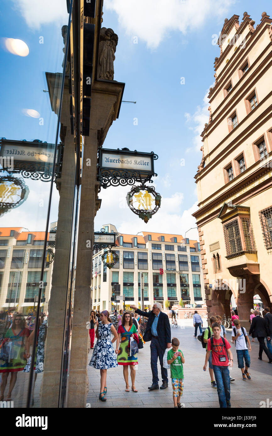 Famous restaurant Auerbachs Keller, Leipzig, Saxony, Germany Stock