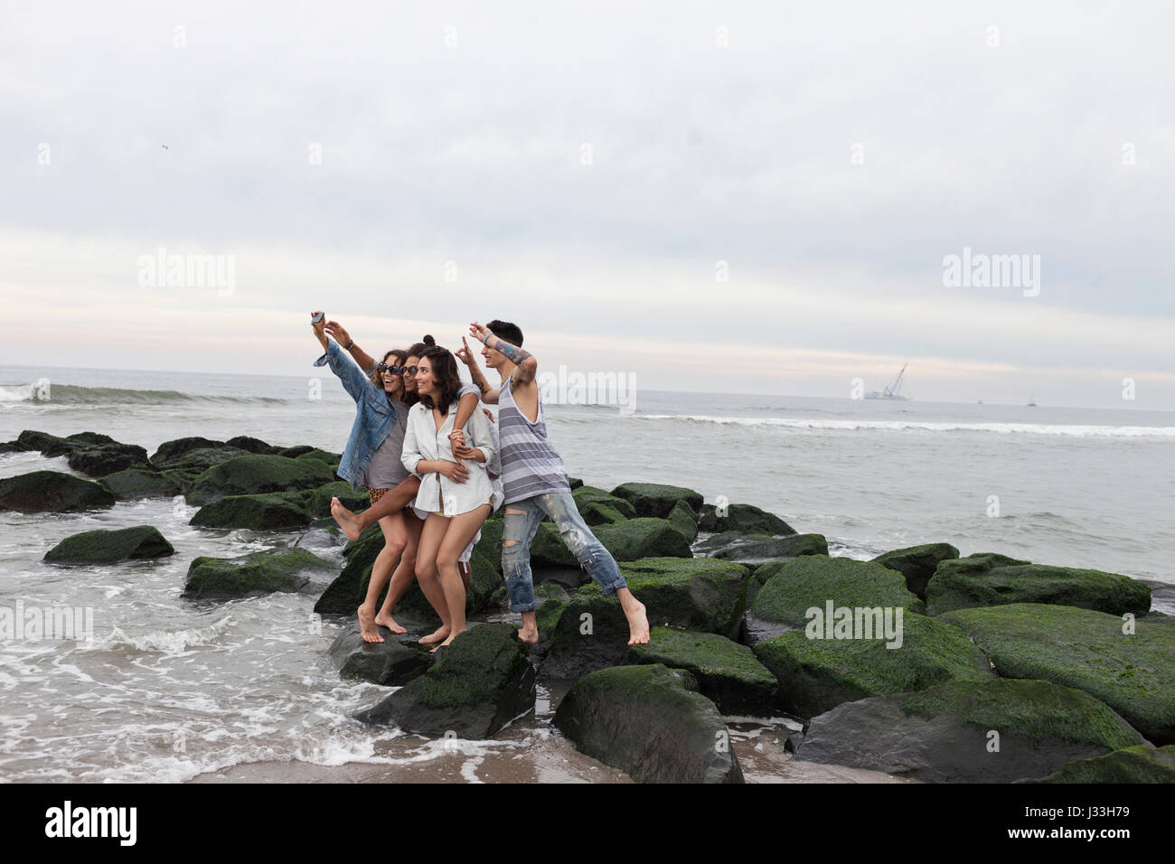 Happy Friends Selfi Beach Stock Photos - Free & Royalty-Free Stock Photos  from Dreamstime