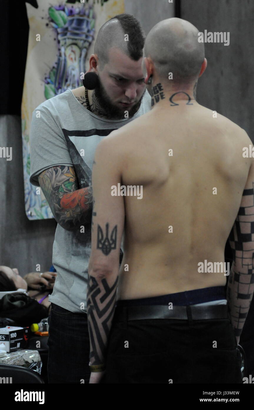 International Tatoo and piercing convention in Lyon Stock Photo