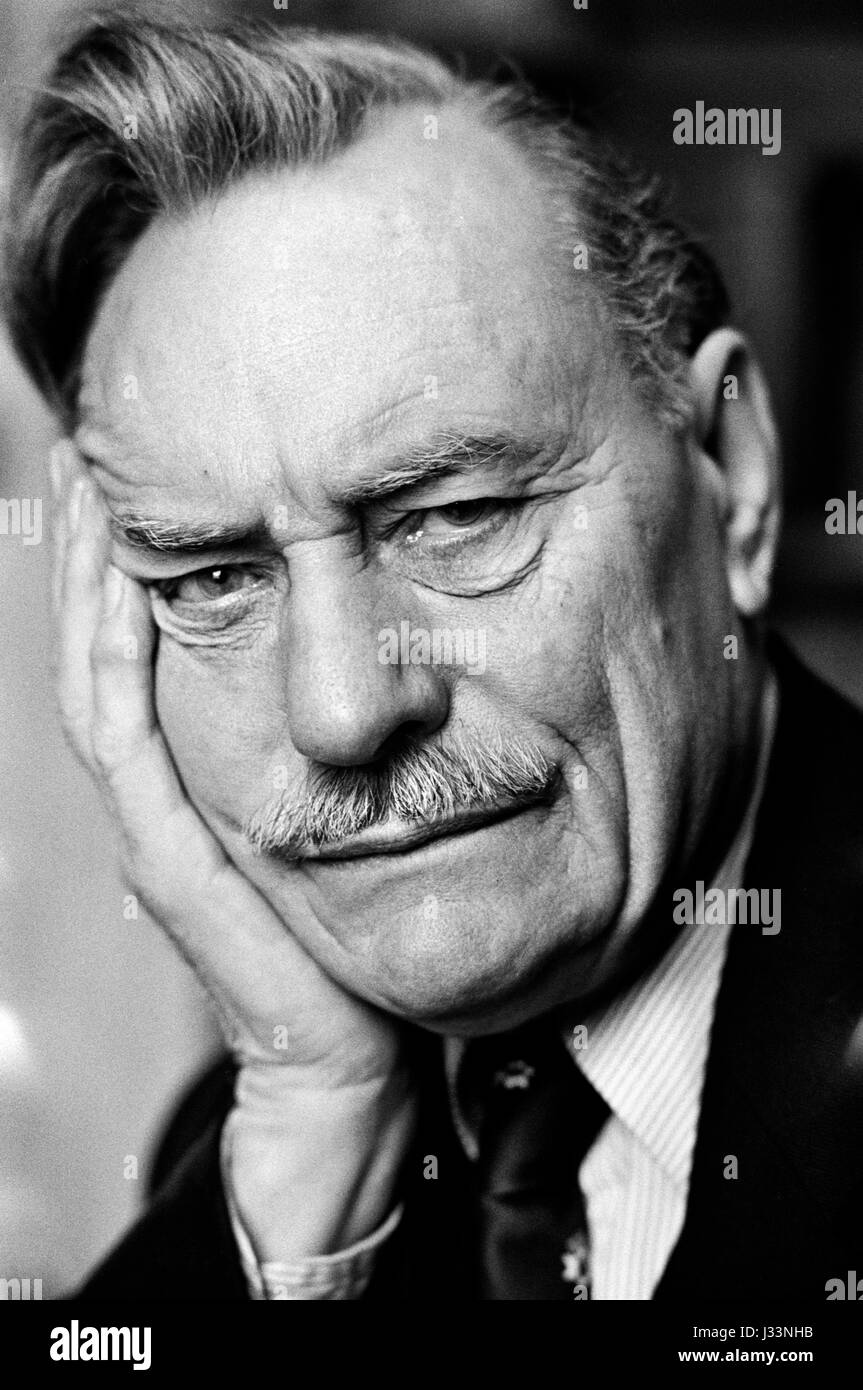 Enoch Powell a British politician 1983 at home London Uk 1980s HOMER SYKES Stock Photo