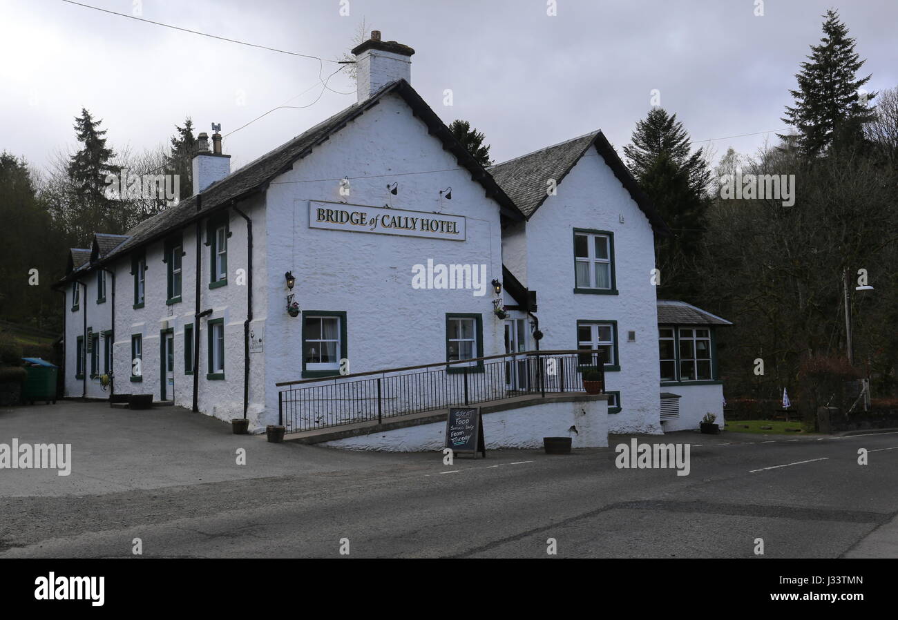 Exterior of Bridge of Cally Hotel Scotland April 2017 Stock Photo Alamy