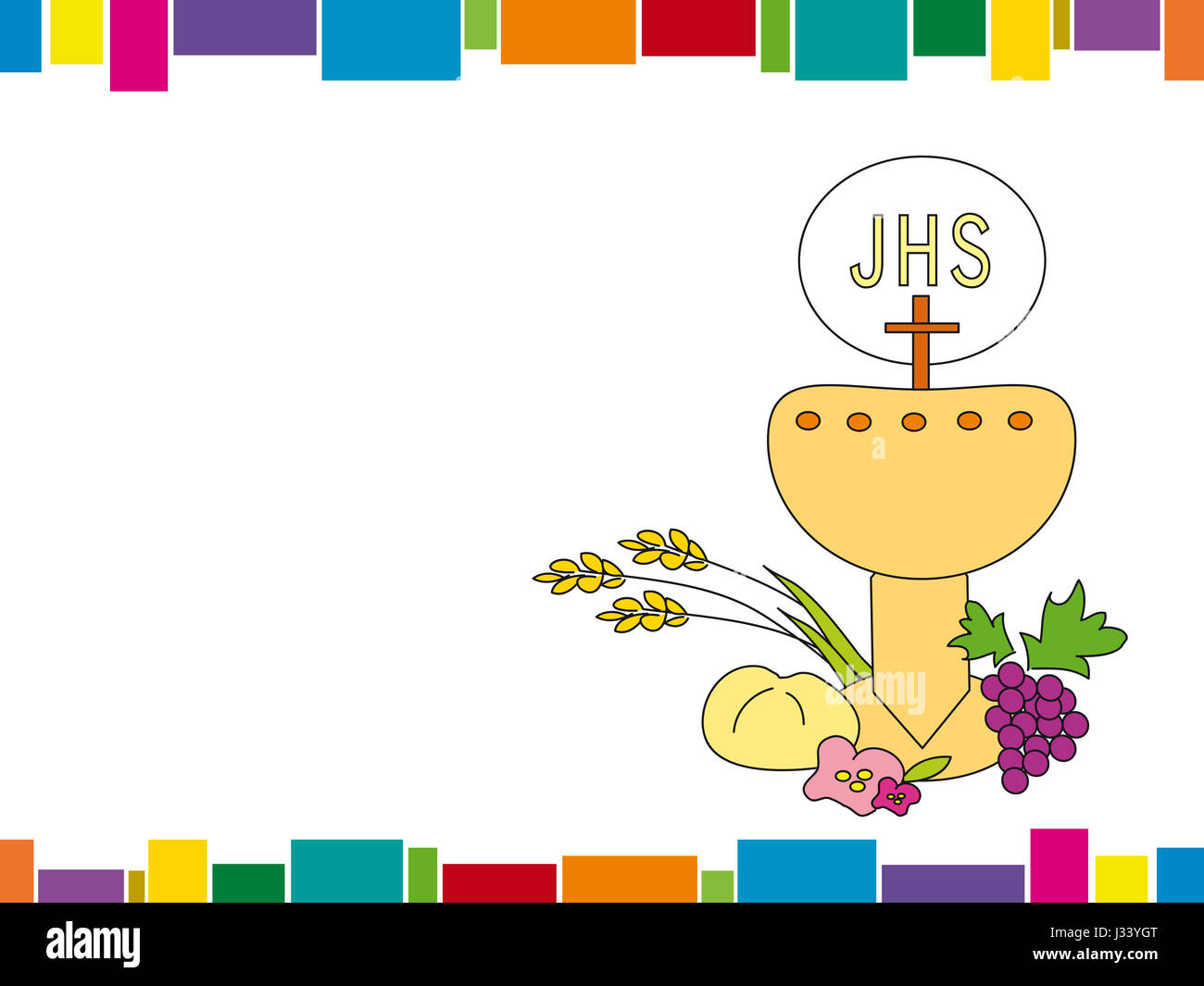 Symbolic illustration for the first communion Stock Photo