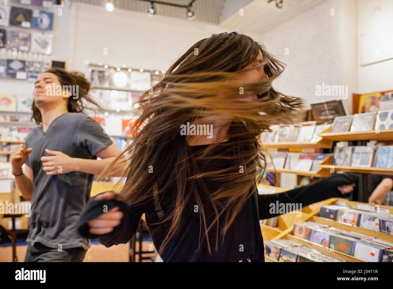 Man With Long Hair Dancing Stock Photos Man With Long Hair