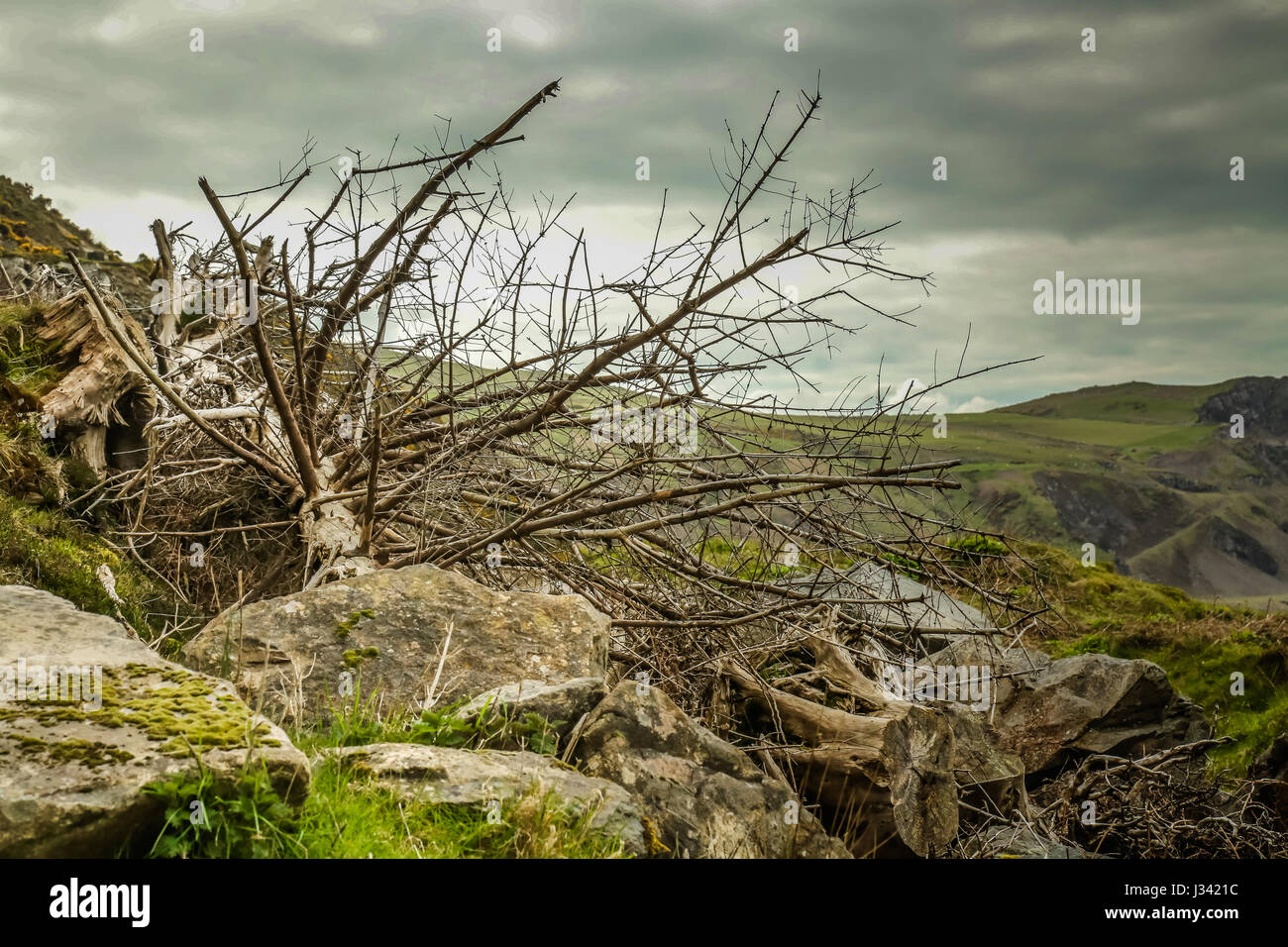 Nant Gwythern, a lost village in North Wales, now a cultural centre for the Welsh language Stock Photo