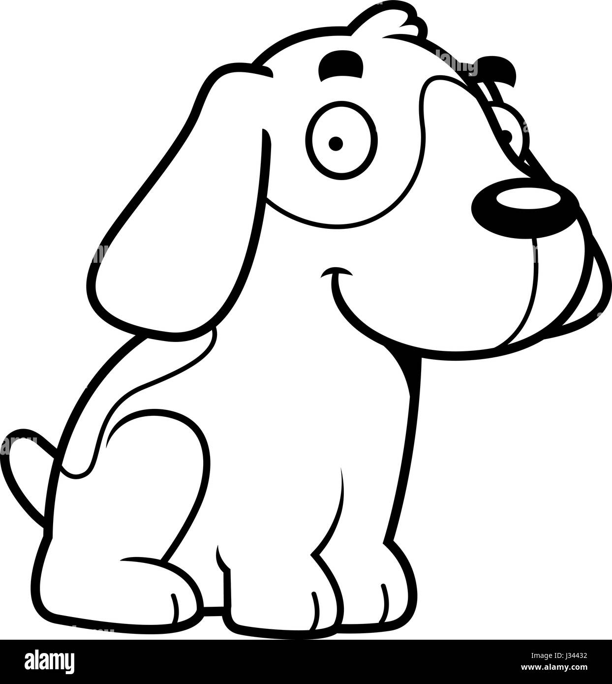 A cartoon illustration of a Beagle sitting Stock Vector Image & Art - Alamy