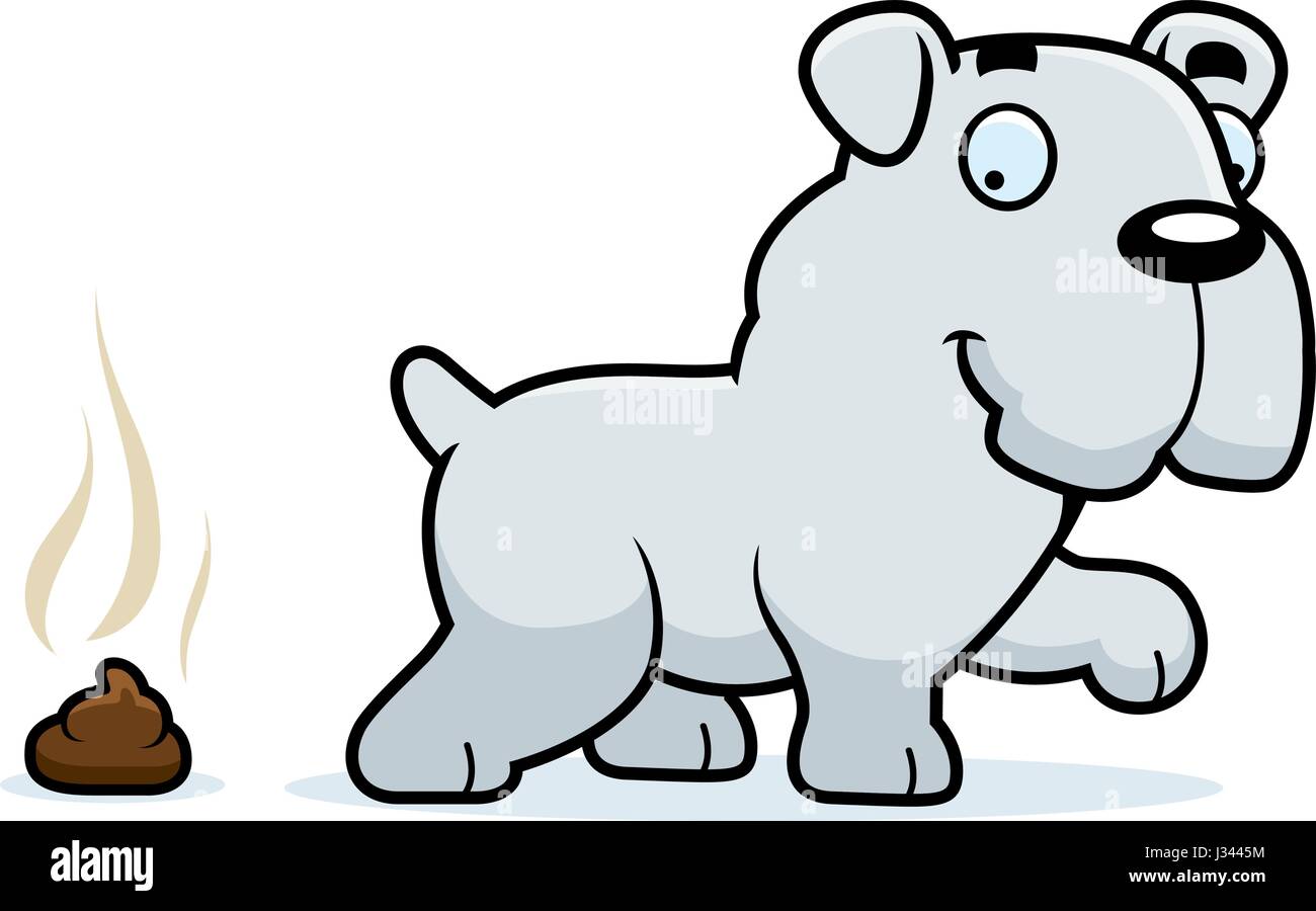 A cartoon illustration of a Bulldog pooping Stock Vector Image & Art ...