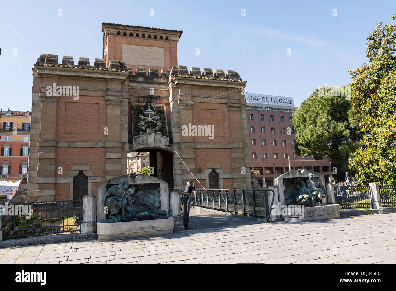 Galliera old city gate in Bologna Stock Photo Alamy