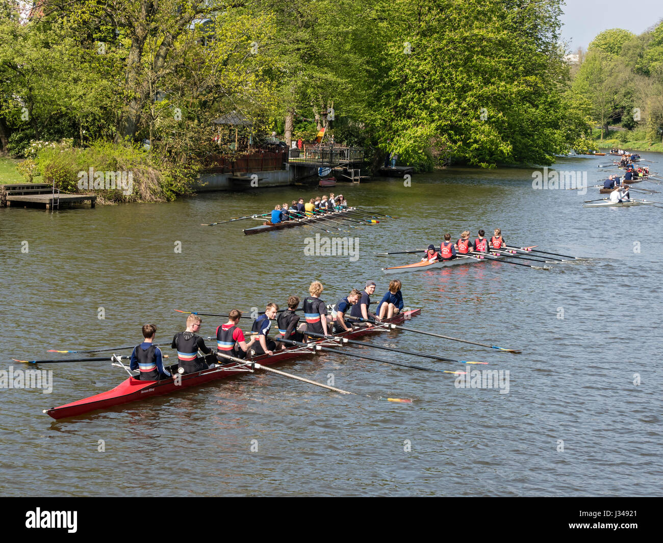 Rowing clubs celebrate the start of the rowing season, all kinds of