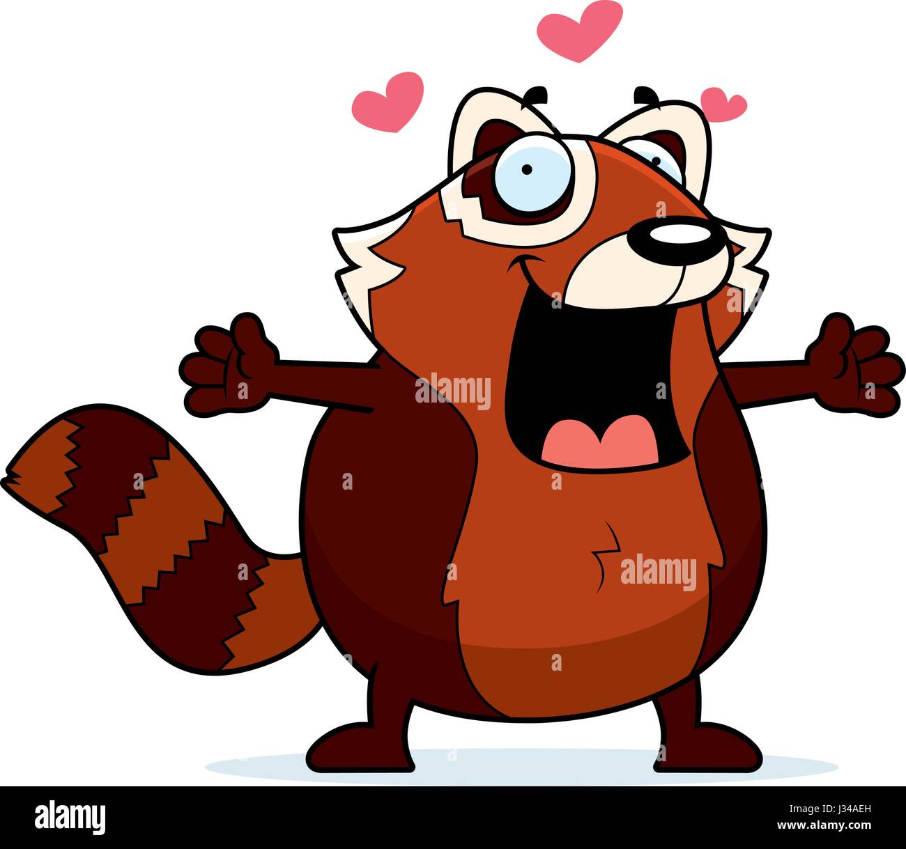 red pandas hugging