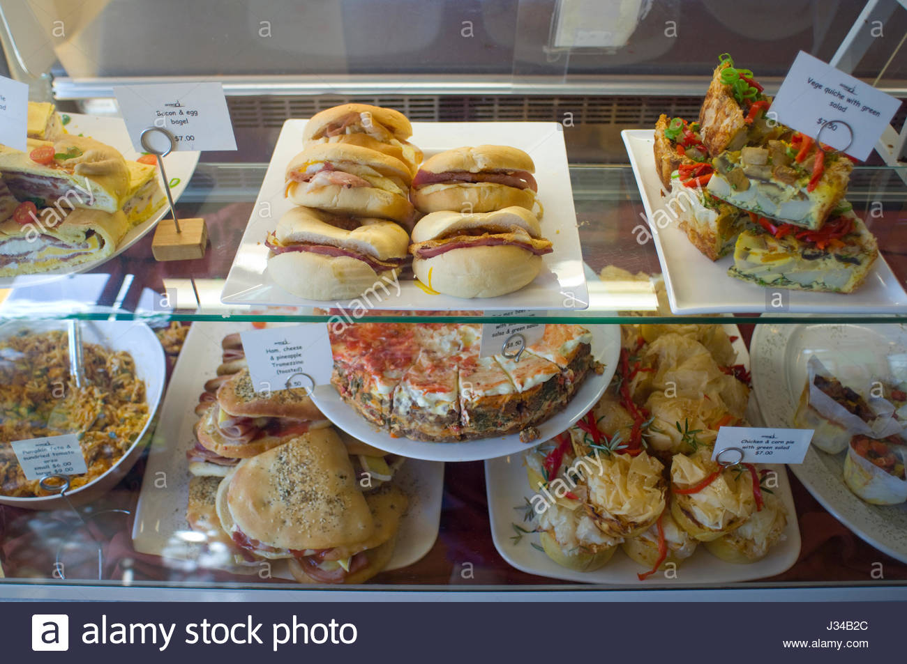 Fresh Food Including Sandwiches Quiches Pies And Deserts In