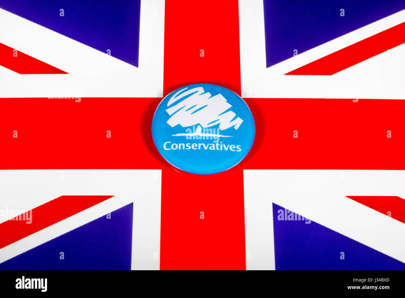 Uk Conservative Ribbon Conservative leadership battle hi-res stock photography and images - Alamy
