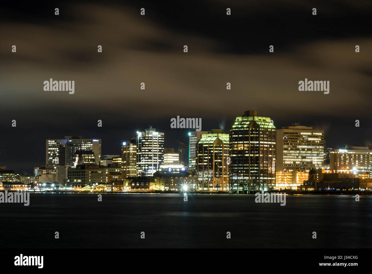 Night skyline of Halifax, Nova Scotia, Canada Stock Photo Alamy
