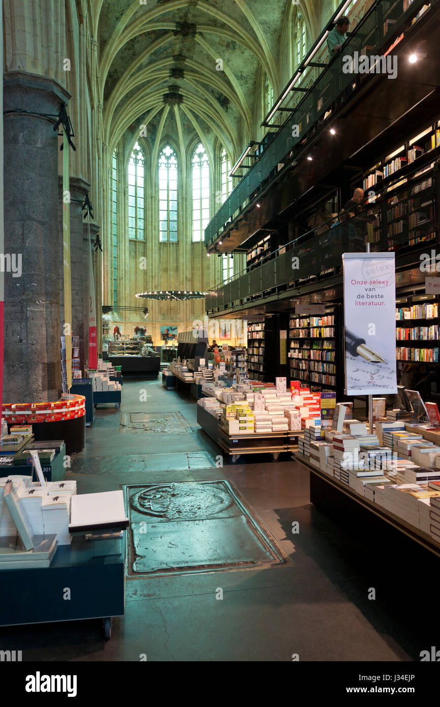 Netherlands, Maastricht, Selexyz Dominicanen Bookstore inside the Dominicanenkerk (Dominican Church) Stock Photo