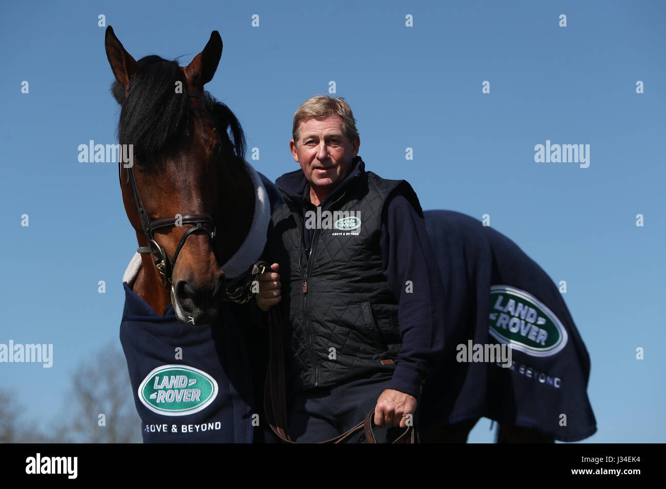 Nick Skelton with Big Star during the media day at Ardencote Farm