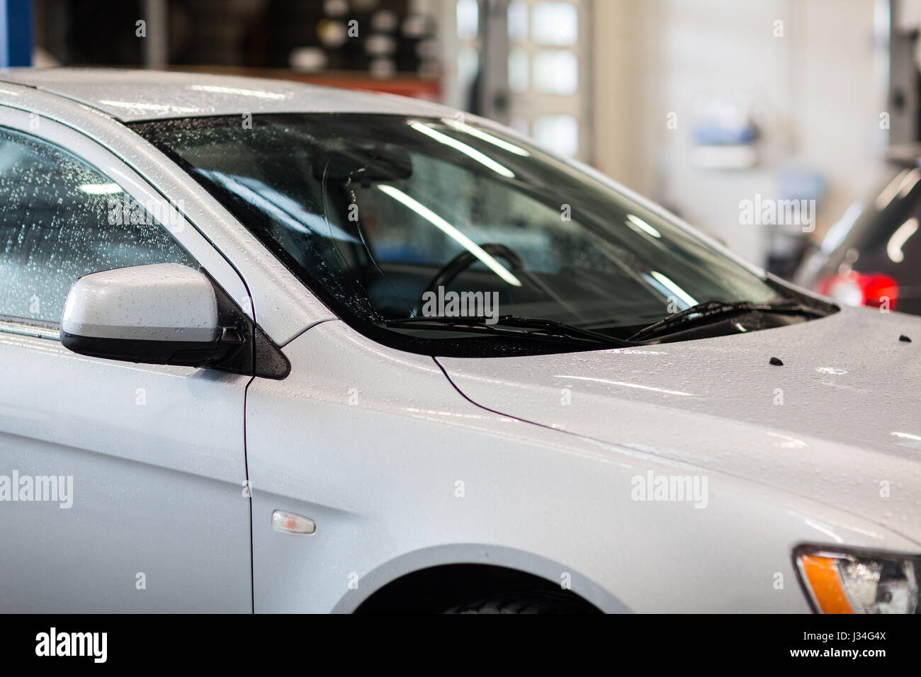 car at repair station Stock Photo Alamy