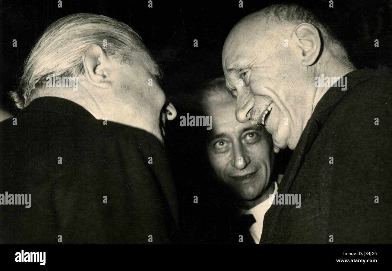French Foreign Minister Robert Shuman, Rome, Italy 1950 Stock Photo