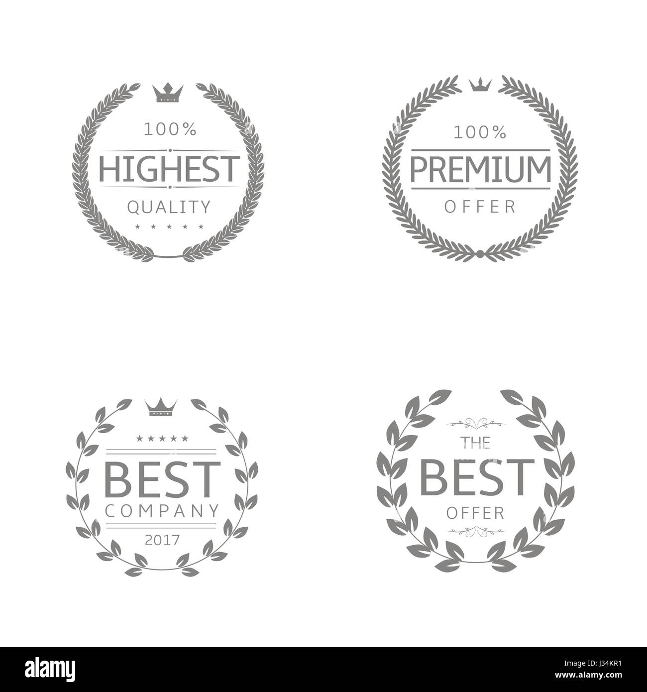 Laurel wreath icons Stock Vector Image & Art - Alamy