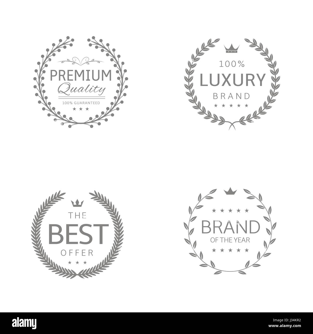 Laurel wreath icons Stock Vector Image & Art - Alamy