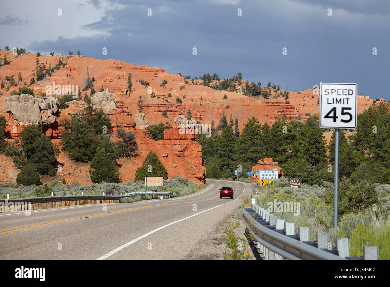 Speed limit in Utah, United States Stock Photo Alamy