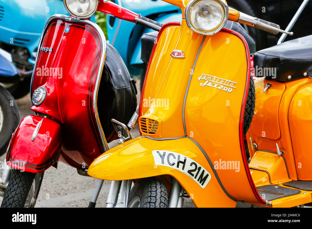 Orange lambretta hi-res stock photography and images - Alamy