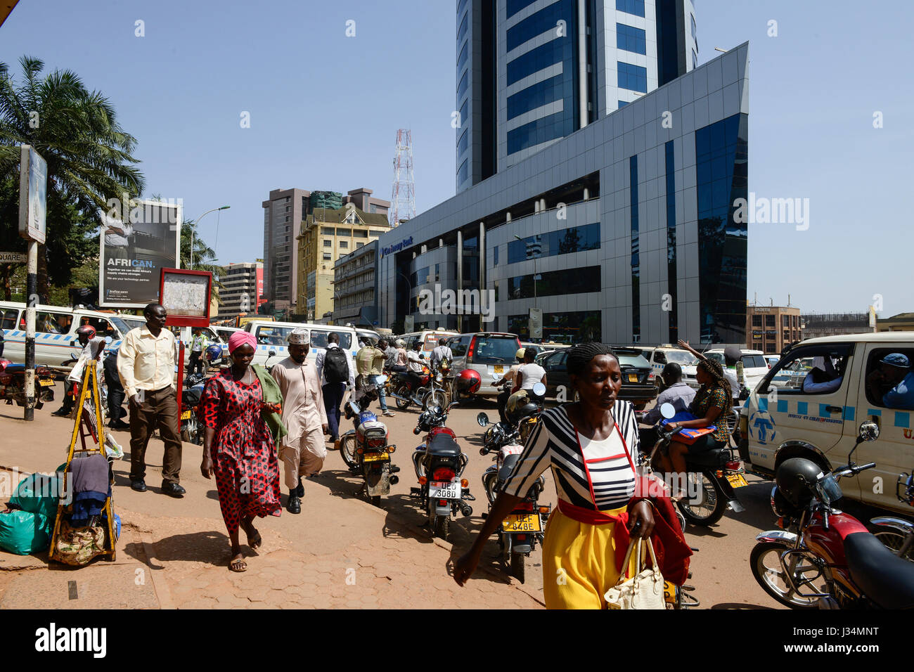 UGANDA, Kampala, Kampala Road in city center Stock Photo Alamy