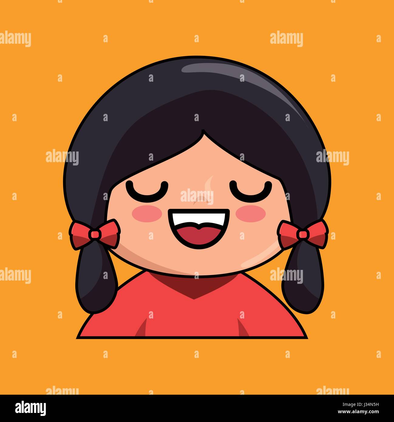 cute japanese doll kawaii style Stock Vector Image & Art Alamy