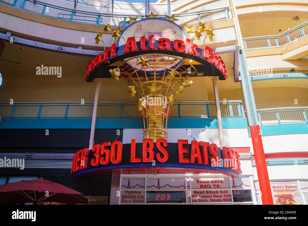 Las Vegas, APR 29: The special Heart Attack Grill restaurant on APR 29 ...