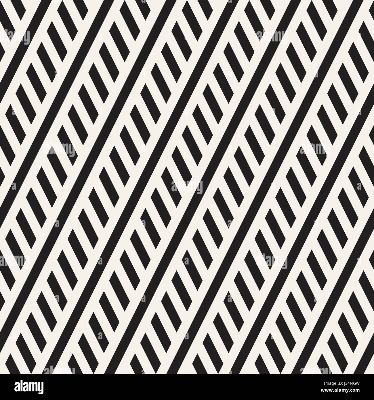 Interlacing Parallel Stripes. Vector Seamless Monochrome Pattern ...