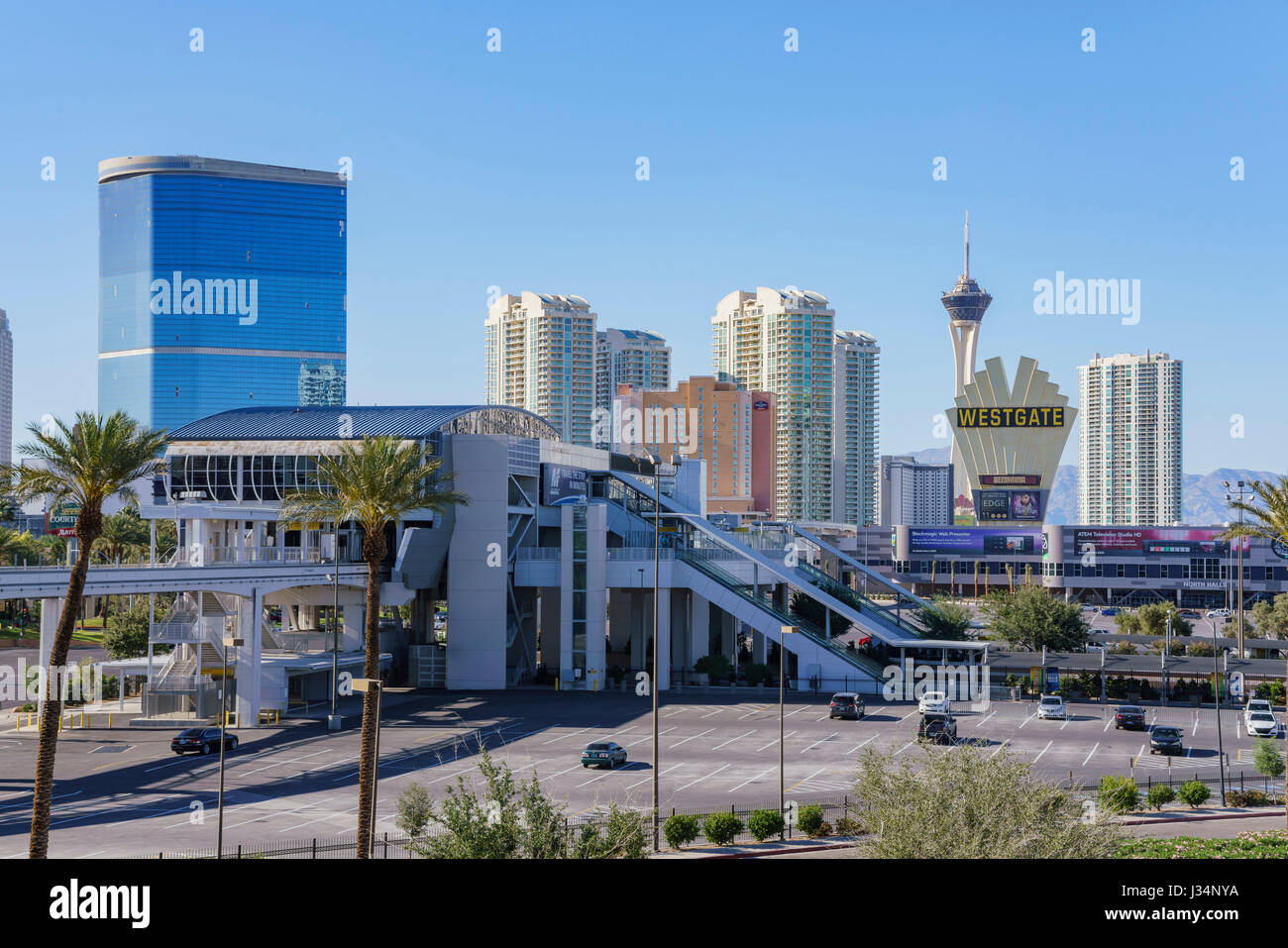 Las Vegas, APR 29: The public Monorail system on APR 29, 2017 at Las Vegas, Nevada Stock Photo