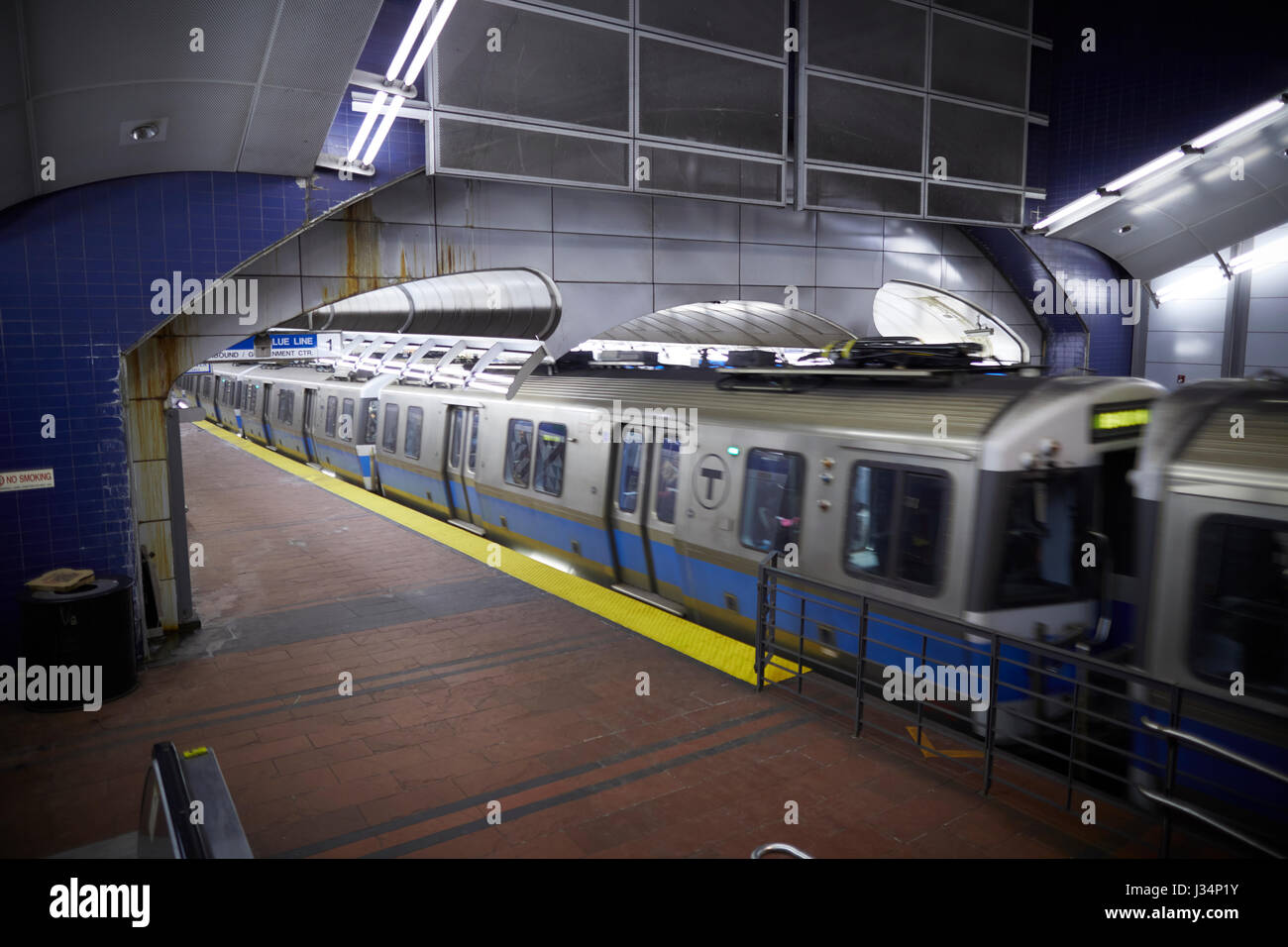 Massachusetts Bay Transportation Authority (MBTA) at Aquatic station on