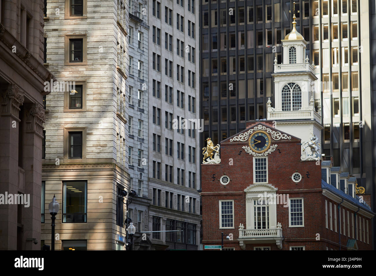 Old State House Boston Massachusetts, United States, USA, Stock Photo
