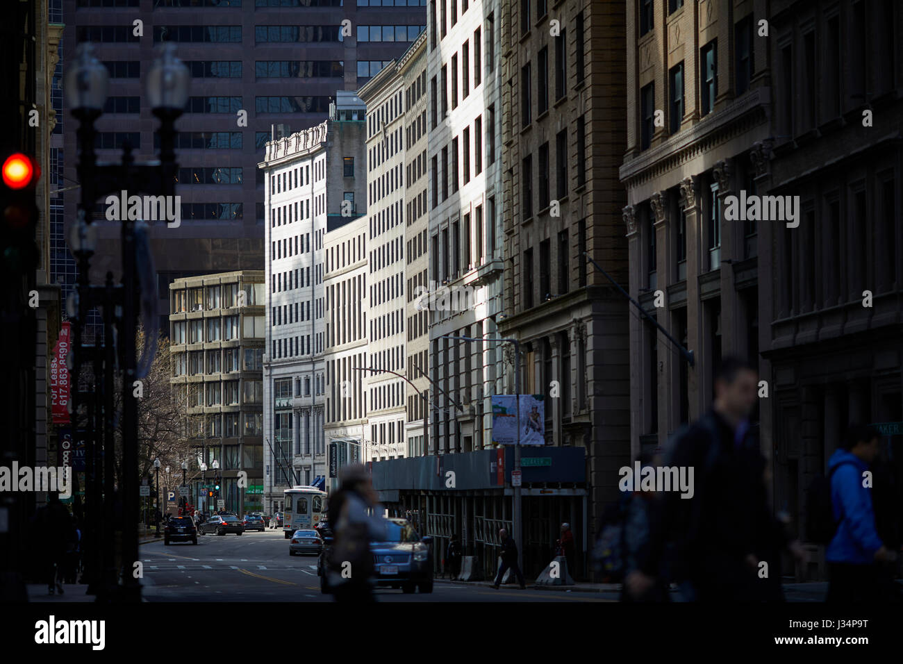 Offices and Apartments street scene Boston  Massachusetts, United States, USA, Stock Photo