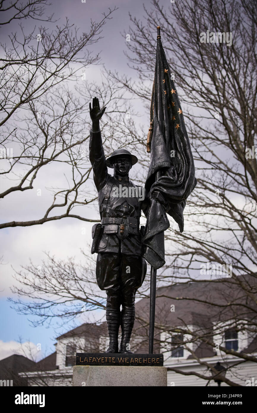 Masconomo Park - WWI Veterans Memorial  Manchester by the Sea, Boston, Massachusetts, United States, USA, Stock Photo