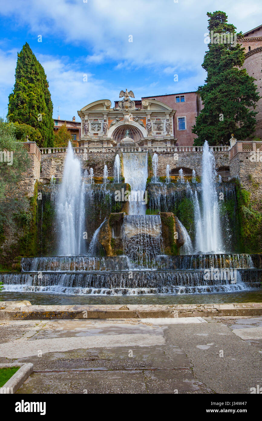 fountain of villa este tivoli important world heritage site and important J34W47