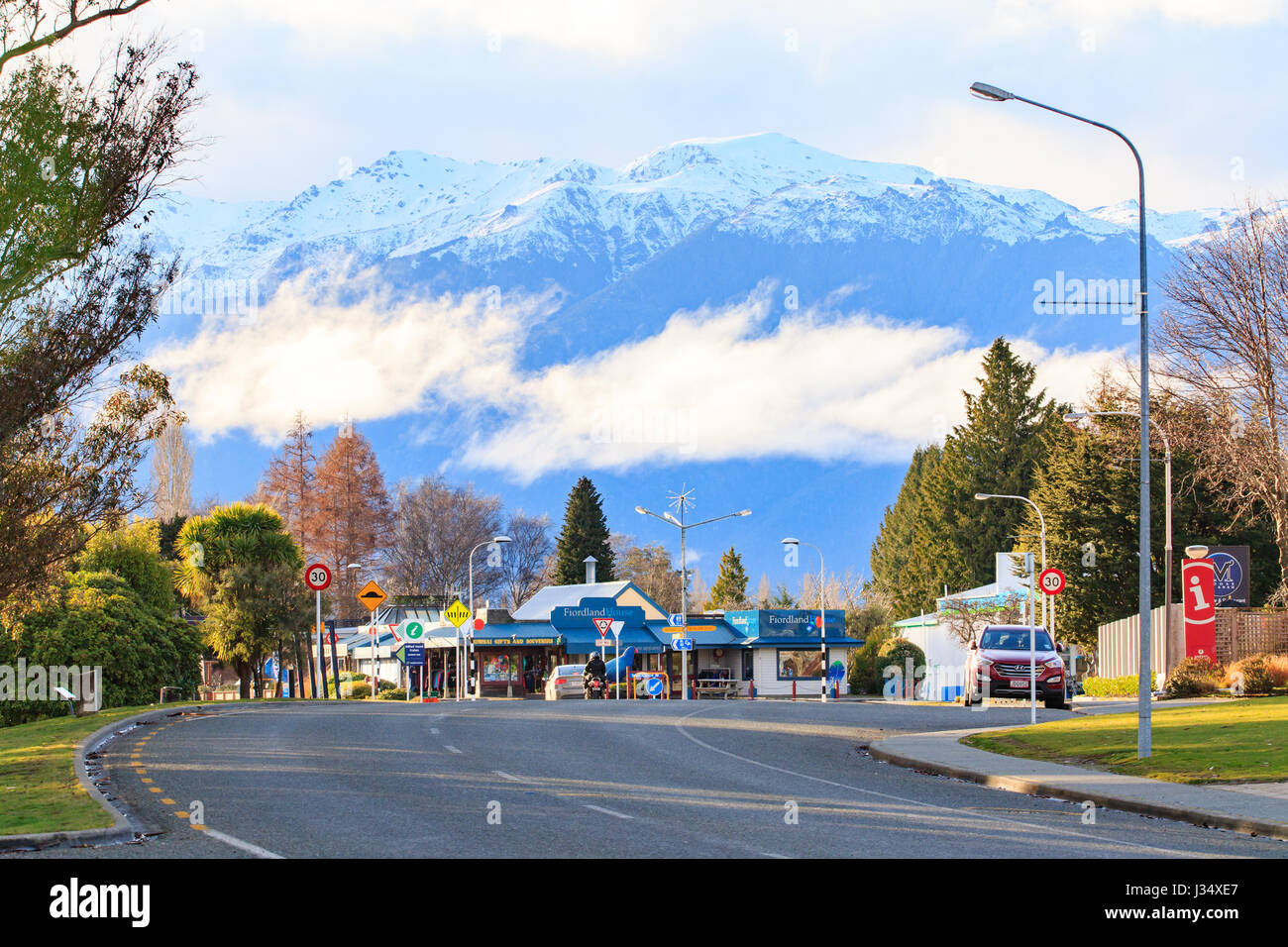 TE ANAU NEW ZEALAND-AUGUST 29  : Te Anau is important  base town of traveling in the Southland region of the South Island of New Zealand on august29,  Stock Photo