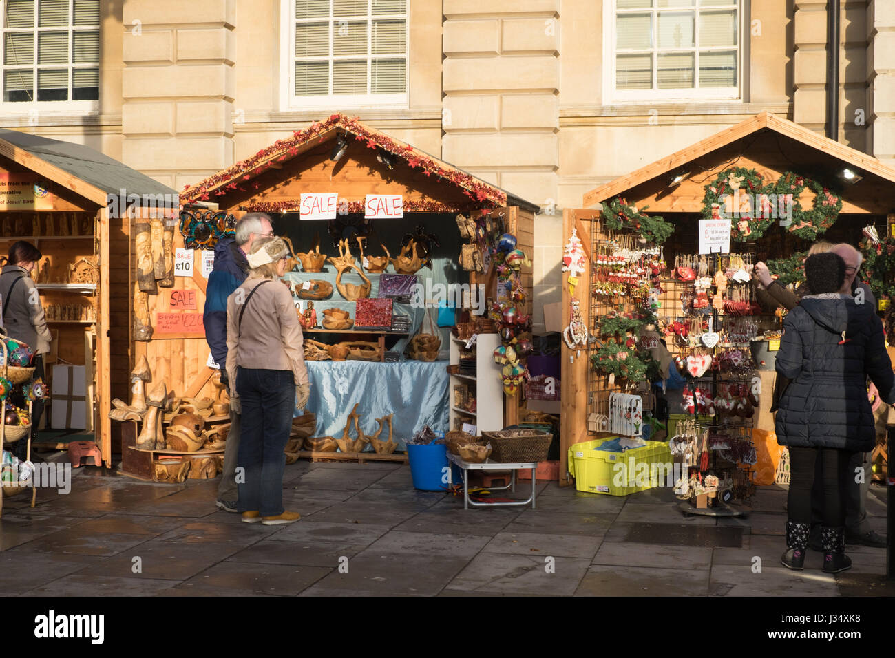 Christmas market in Bath,southern England Stock Photo Alamy