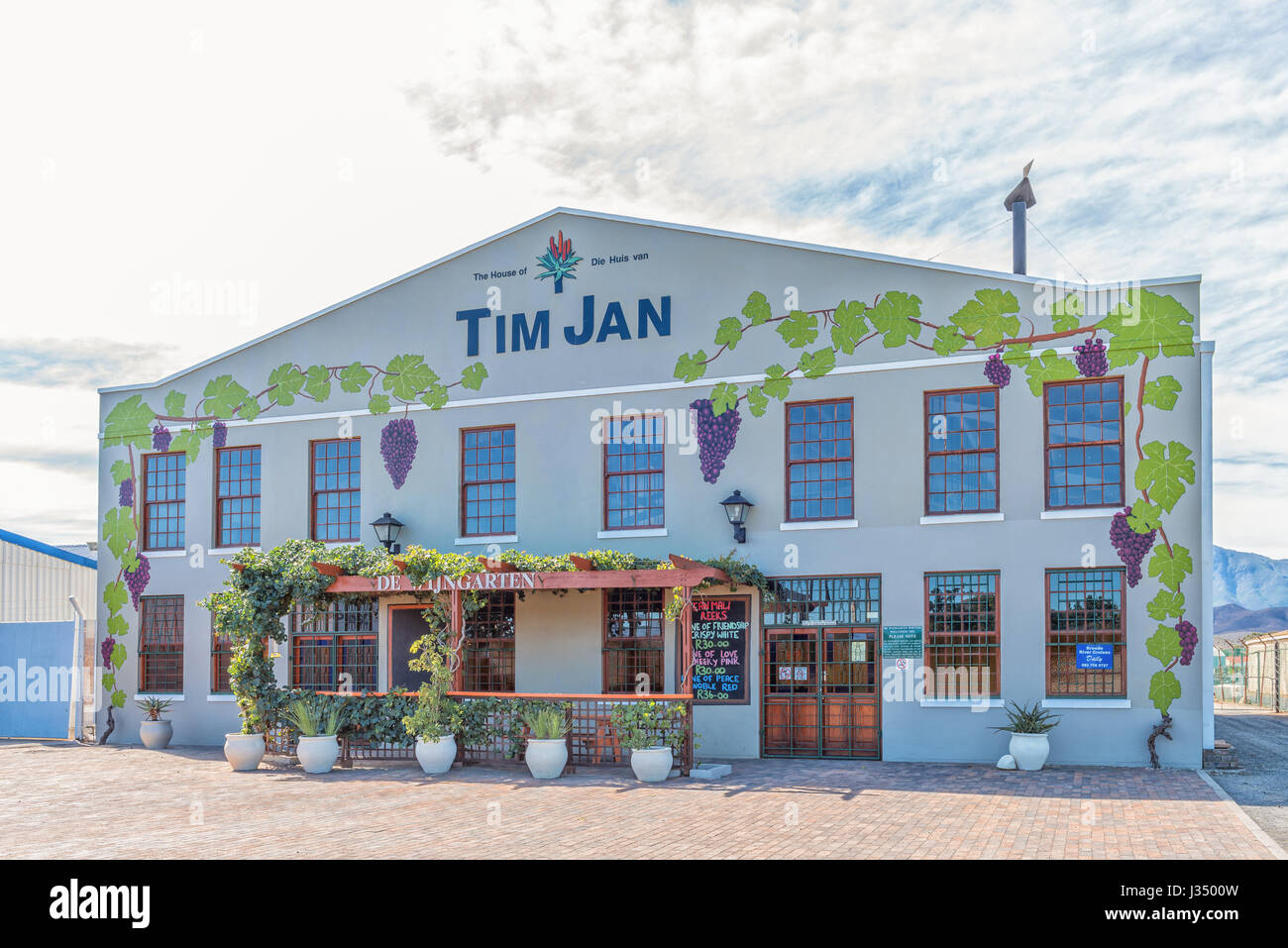 BONNIEVALE, SOUTH AFRICA - MARCH 26, 2017: The home of Tim Jan, a drink consisting of pure Aloe Ferox juice and a natural preservative in the form of  Stock Photo