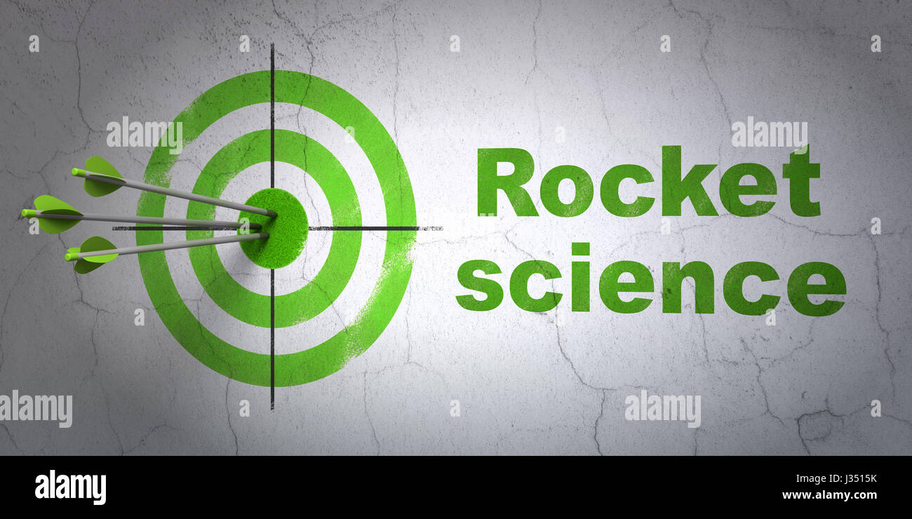 Science Space Target Science concept: target and Rocket Science on wall background Stock ...