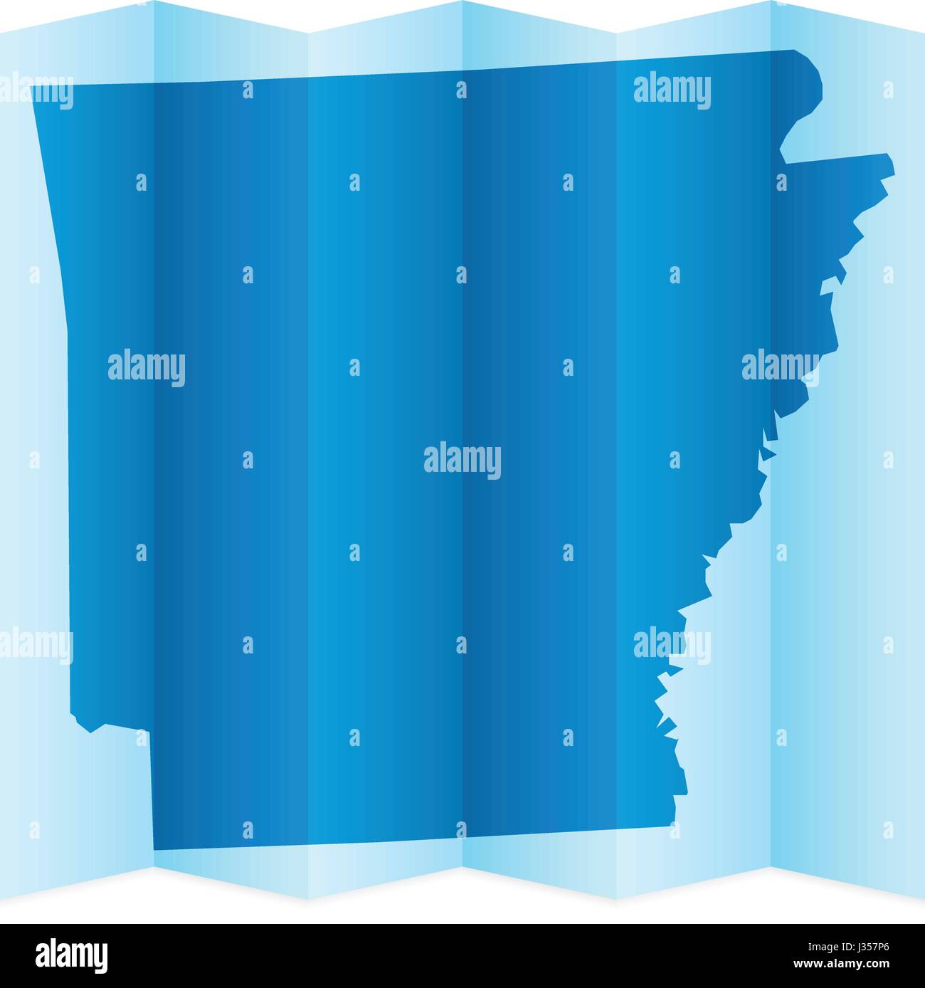 Arkansas map on a white background. Vector illustration Stock Vector