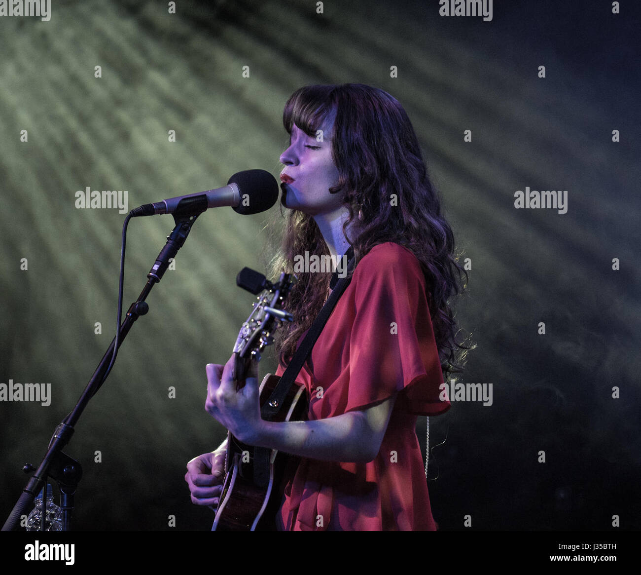 Cheltenham Gloucestershire UK. Cheltenham Jazz Festival.Sarah Munro. Jamie Cullum's showcase artist  in The Pizza Express Live Arena at this years Jazz Festival. Credit: charlie bryan/Alamy Live News Stock Photo