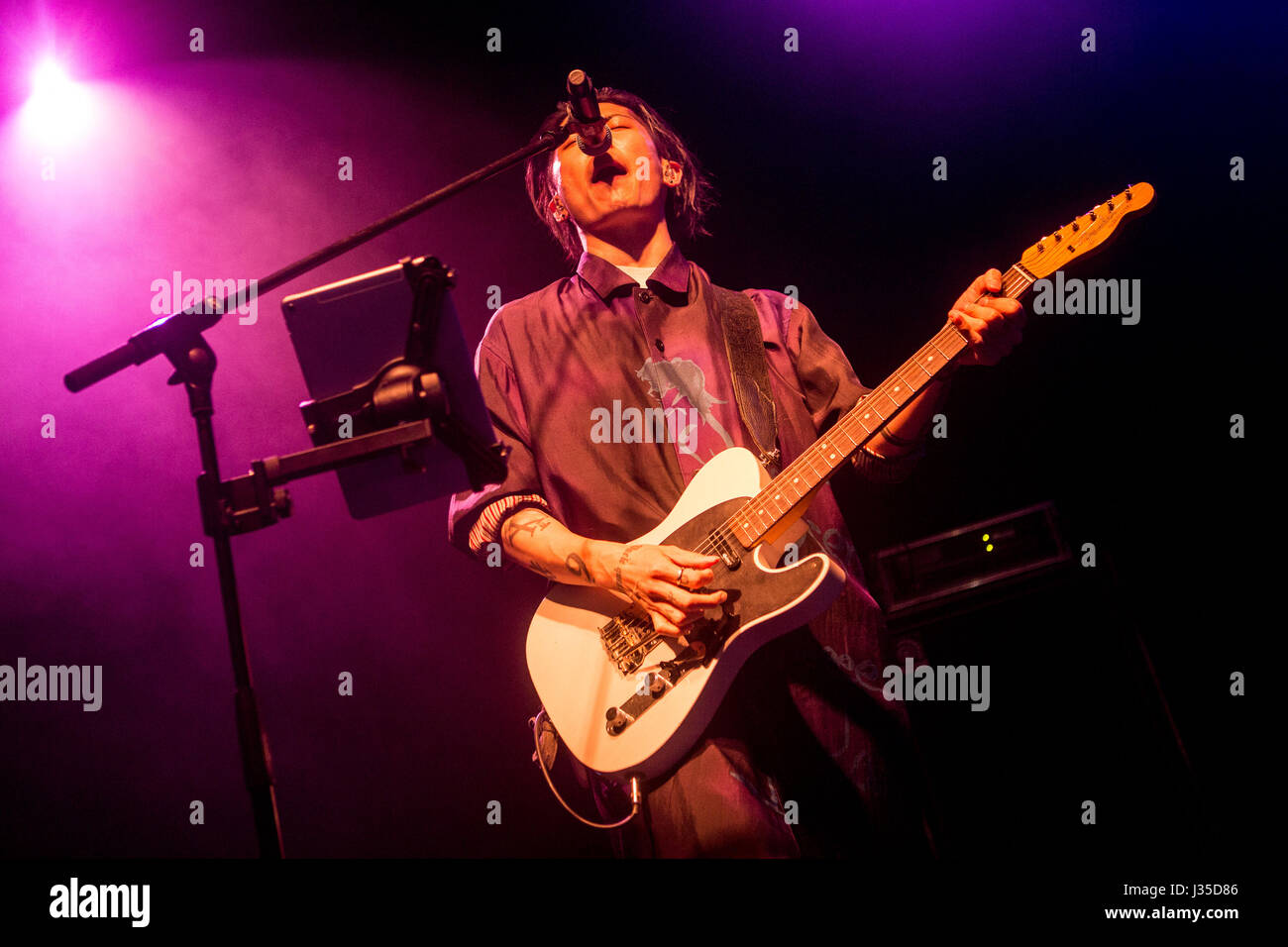 Milan, Italy. 2nd May, 2017. Japanese singer-songwriter Miyavi, real name Takamasa Ishihara, performs live at Alcatraz Credit: Mairo Cinquetti/Alamy Live News Stock Photo