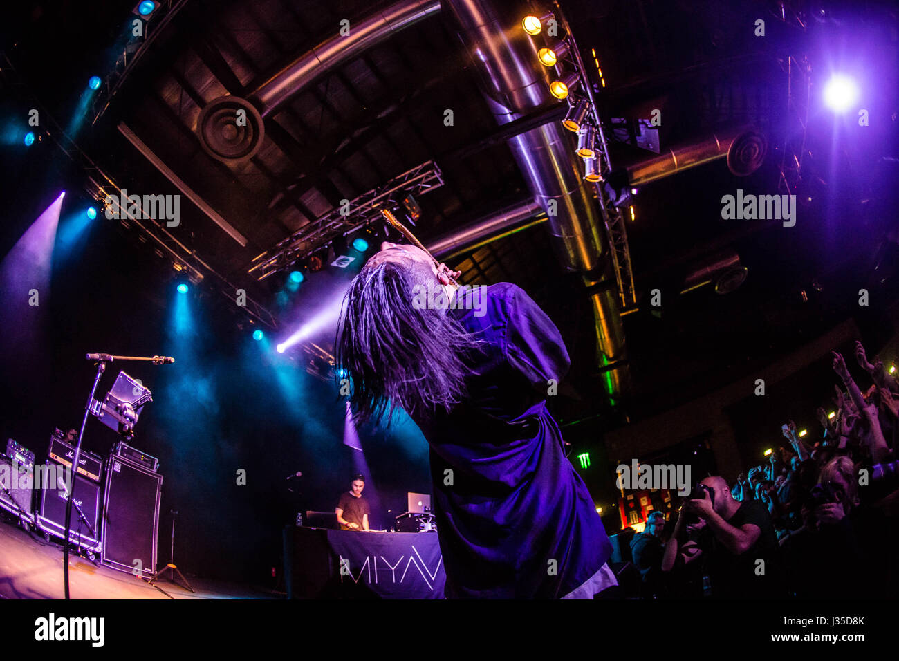 Milan, Italy. 2nd May, 2017. Japanese singer-songwriter Miyavi, real name Takamasa Ishihara, performs live at Alcatraz Credit: Mairo Cinquetti/Alamy Live News Stock Photo