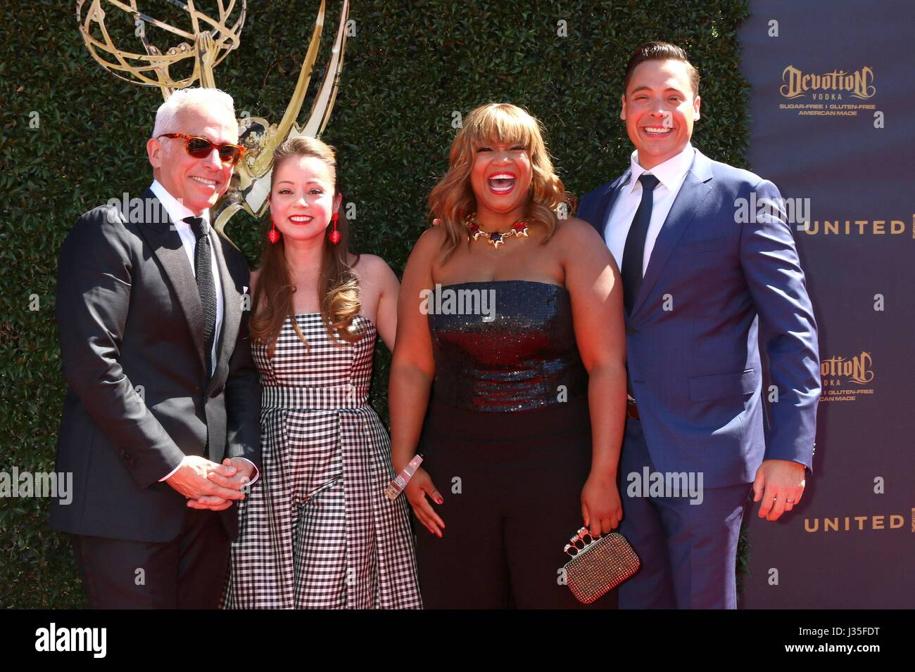 Pasadena, CA. 30th Apr, 2017. The Kitchen, Geoffrey Zakarian, Marcela Valladolid, Sunny Anderson, Jeff Mauro at arrivals for 44th Annual Daytime Emmy Awards - Arrivals 2, Pasadena Civic Center, Pasadena, CA April 30, 2017. Credit: Priscilla Grant/Everett Collection/Alamy Live News Stock Photo