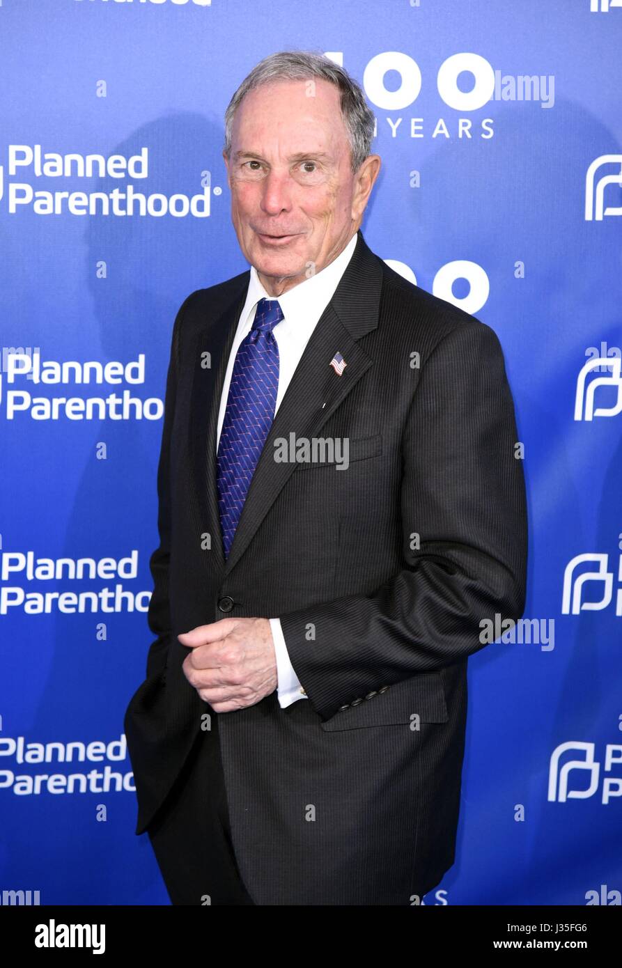 New York, NY, USA. 2nd May, 2017. Michael Bloomberg at arrivals for Planned Parenthood 100th Anniversary Gala, Pier 36/South Street, New York, NY May 2, 2017. Photo By: Derek Storm/Everett Collection Stock Photo