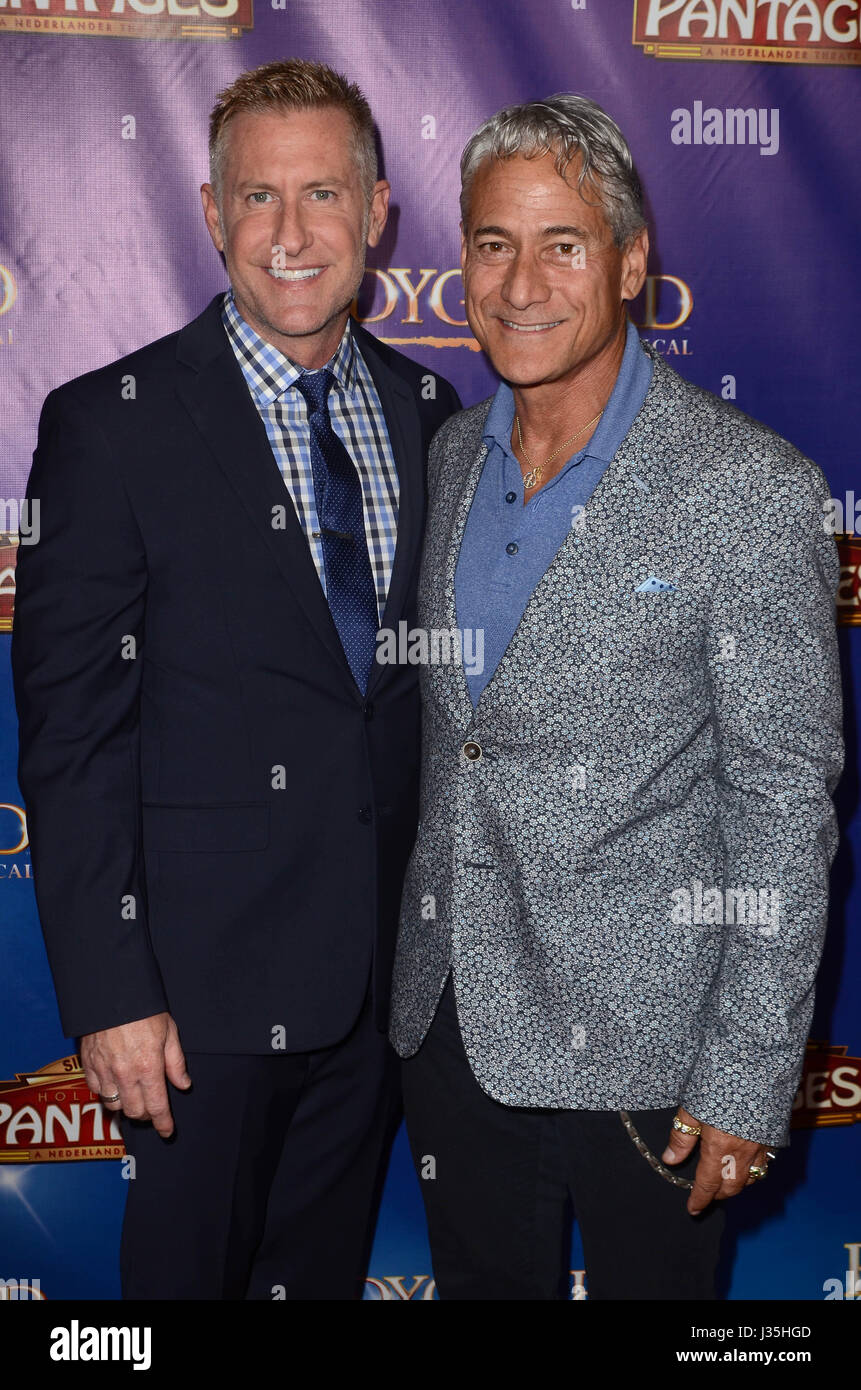 Hollywood, USA. 2nd May, 2017. Johnny Chaillot, Greg Louganis at The Bodyguard premiere at the Pantages in Hollywood, California on May 2, 2017. Credit: David Edwards/Media Punch/Alamy Live News Stock Photo