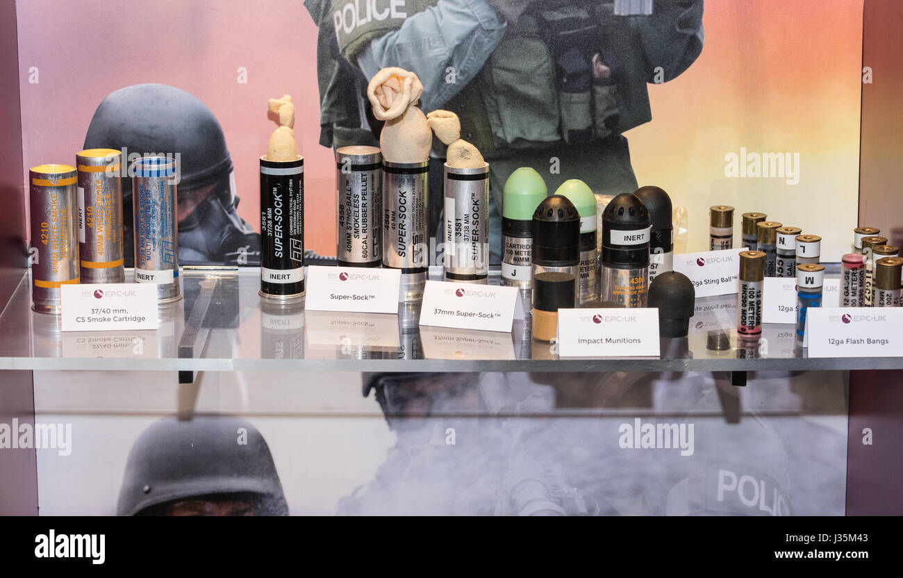 London 3rd May 2017 tactical equipment at the Counter Terror Expo, London Credit: Ian Davidson/Alamy Live News Stock Photo